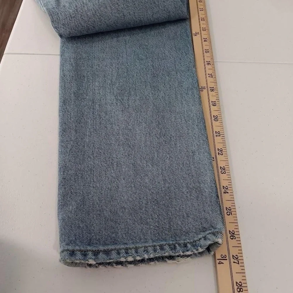 AGOLDE Jeans Womens 27 Blue Light Wash Fen High Rise Straight Organic Denim‎